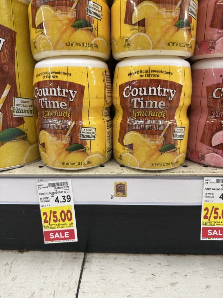 Country Time Lemonade Kroger Shelf Image