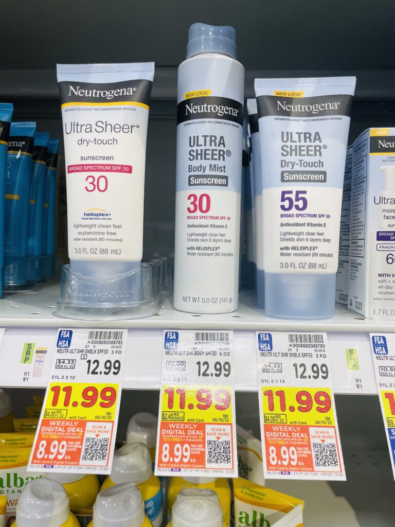 Neutrogena Sun Kroger Shelf Image
