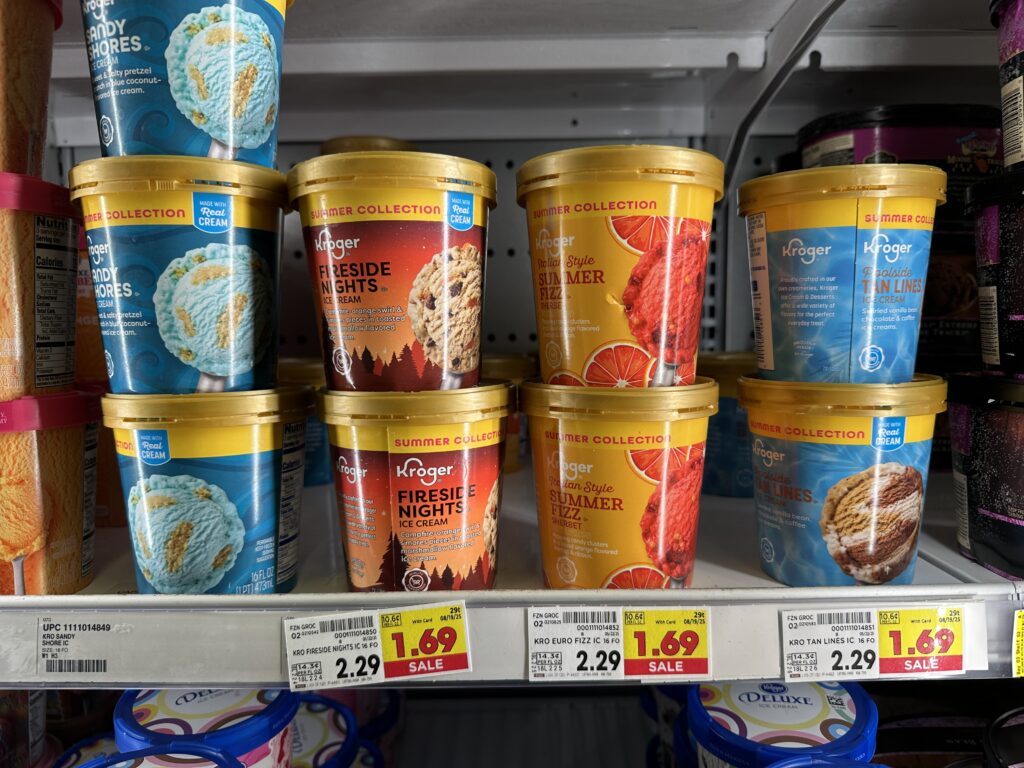 Kroger Summer Ice Cream Shelf Image