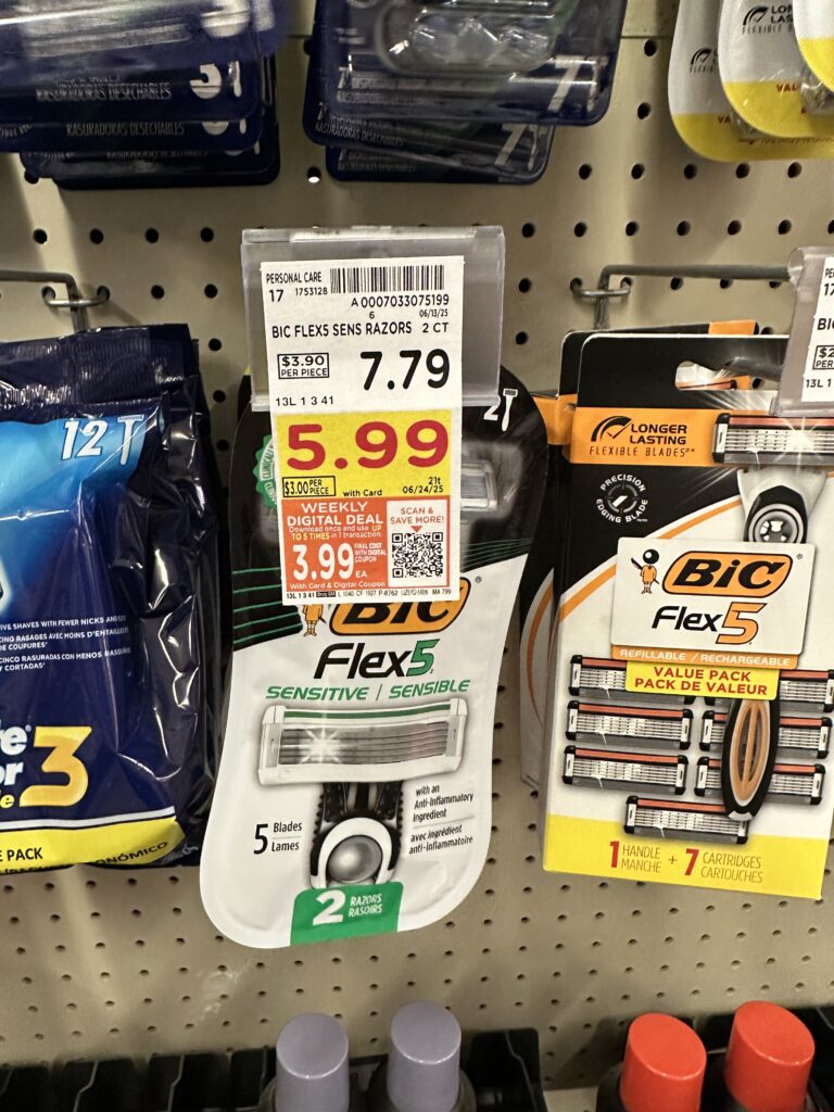BIC Disposable Razors Kroger Shelf Image