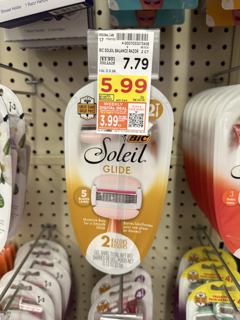 BIC Disposable Razors Kroger Shelf Image