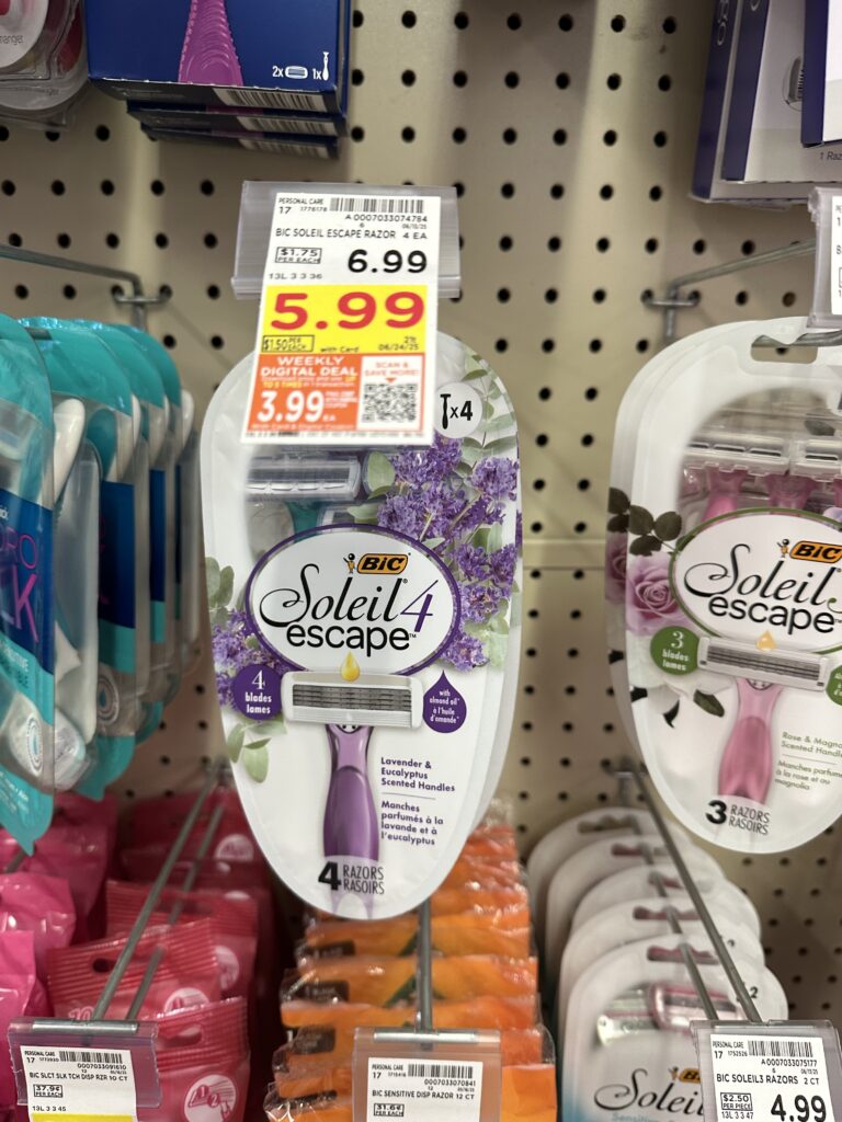 BIC Disposable Razors Kroger Shelf Image
