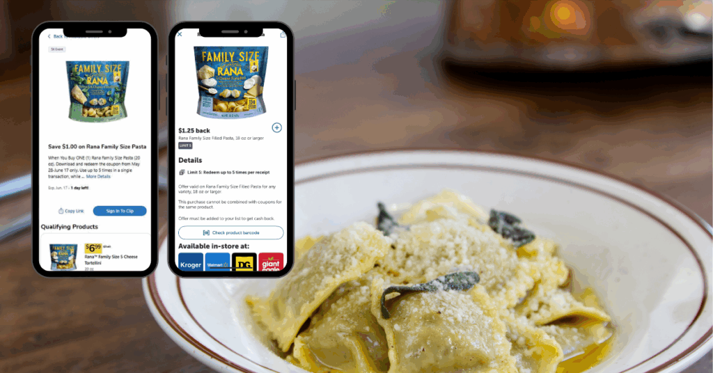 Rana Pasta Kroger Digital and Ibotta