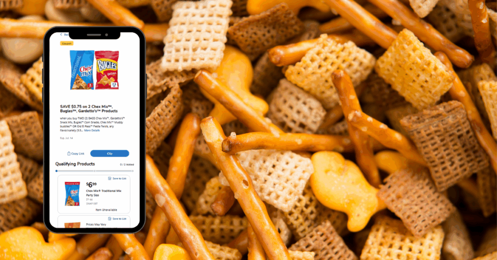 chex mix, gardettos and bugles digital