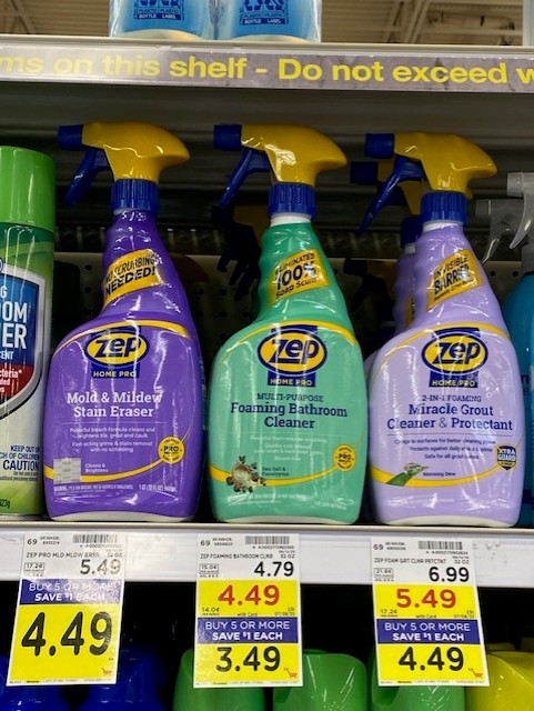 Zep Cleaning Products Kroger Shelf Image