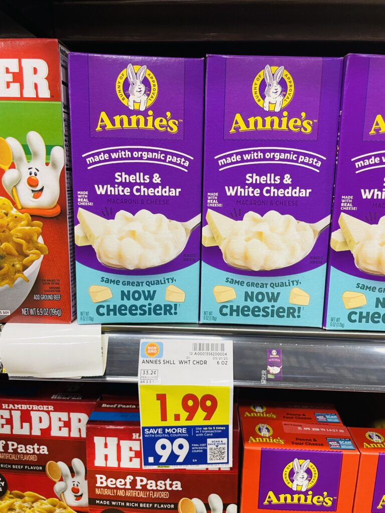 annie's mac and cheese kroger shelf image (1)