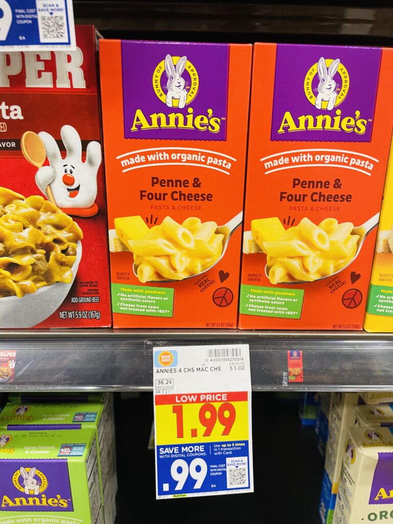 annie's mac and cheese kroger shelf image (1)