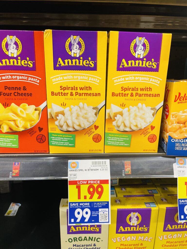 annie's mac and cheese kroger shelf image (1)