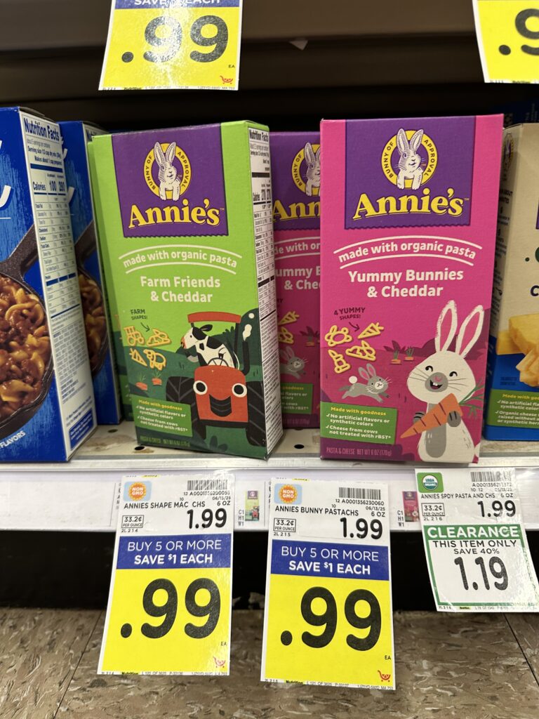 annie's mac and cheese kroger shelf image (1)
