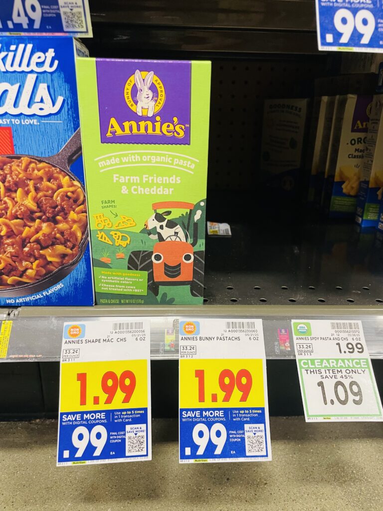 annie's mac and cheese kroger shelf image (1)