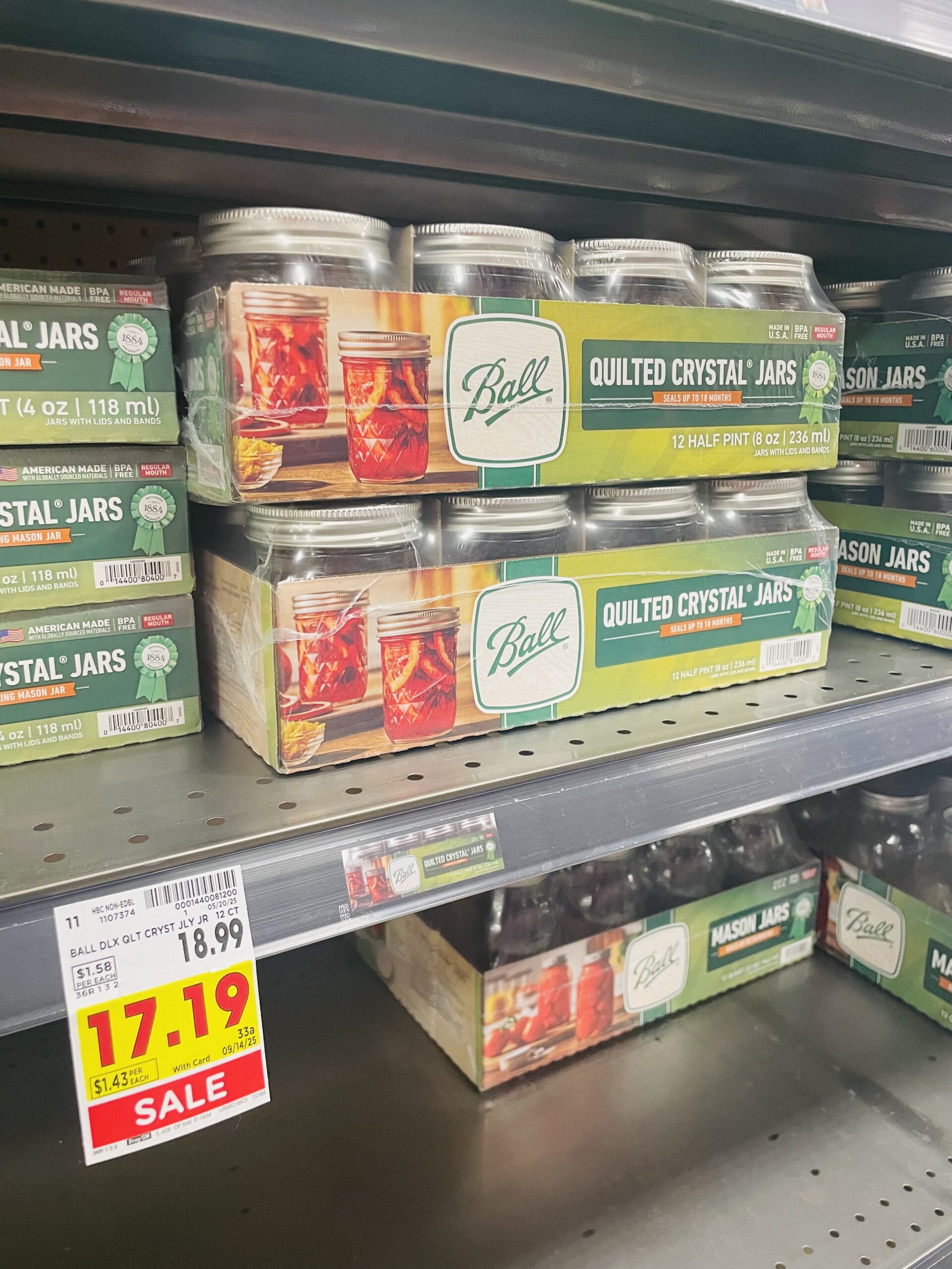 ball mason jars kroger shelf image (1)