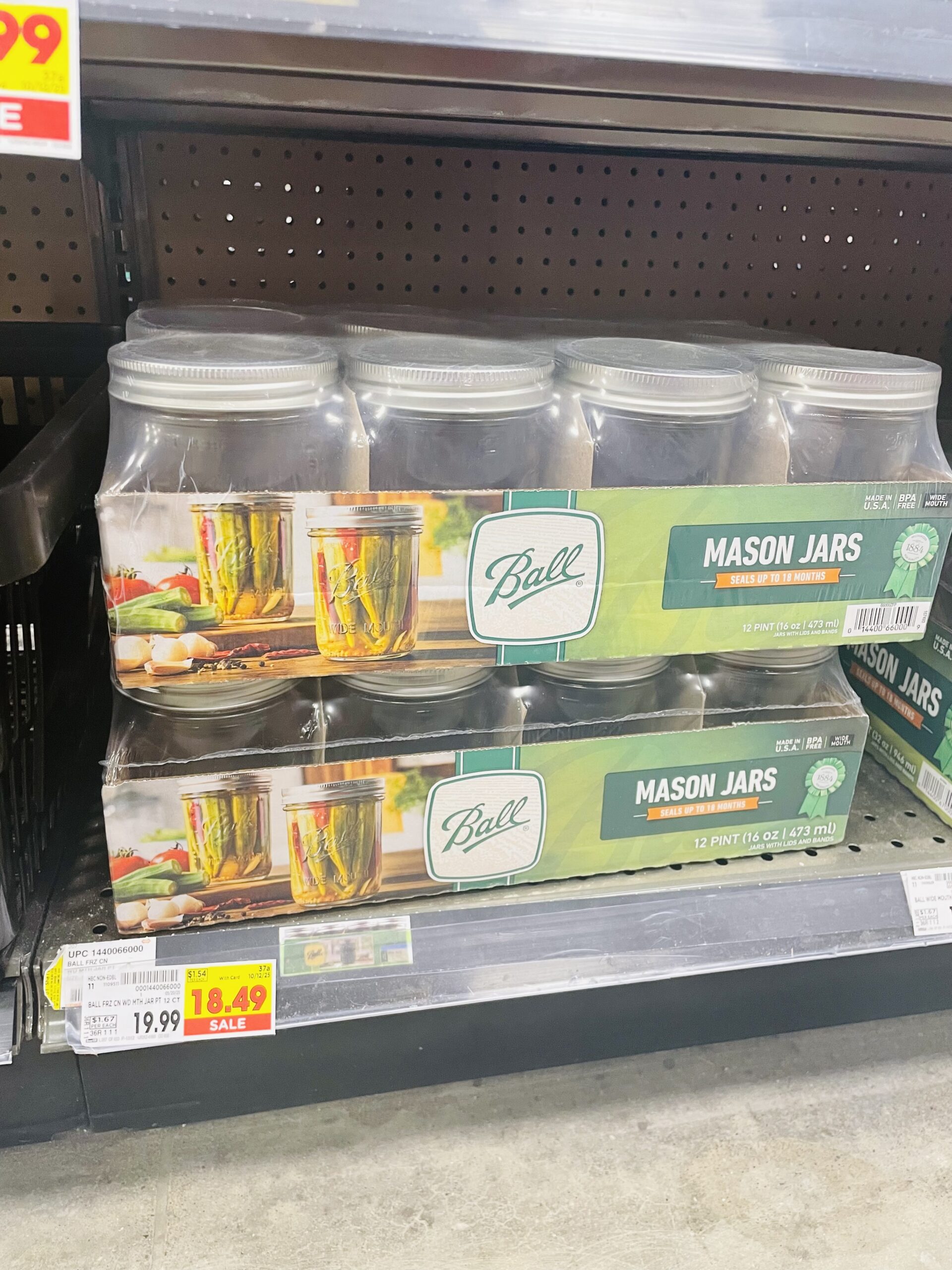 ball mason jars kroger shelf image (1)