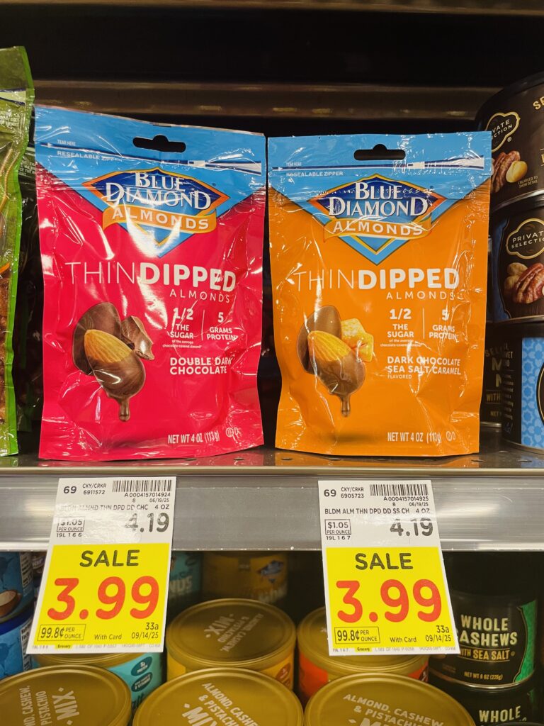 blue diamond skinny dipped kroger shelf image
