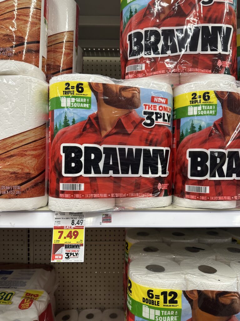 brawny paper towel kroger shelf image (1)