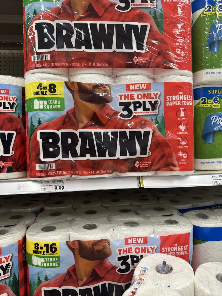 brawny paper towel kroger shelf image (1)