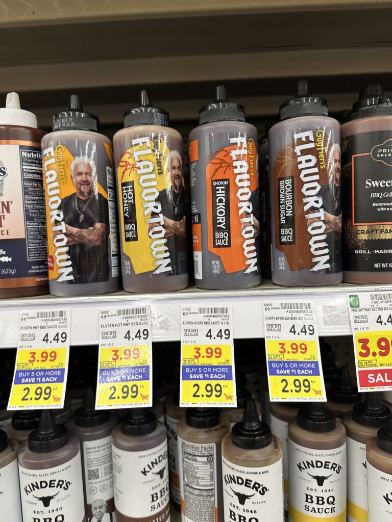flavortown bbq sauce kroger shelf image