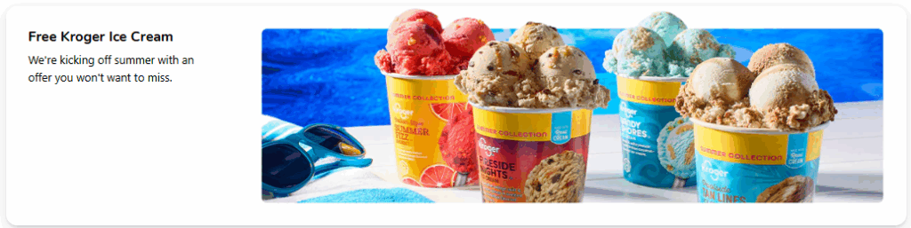 free ice cream kroger