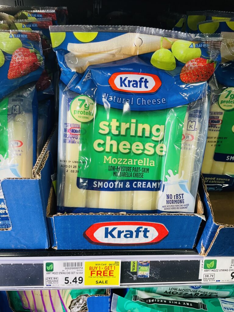 kraft shredded and string cheese kroger shelf image (1)