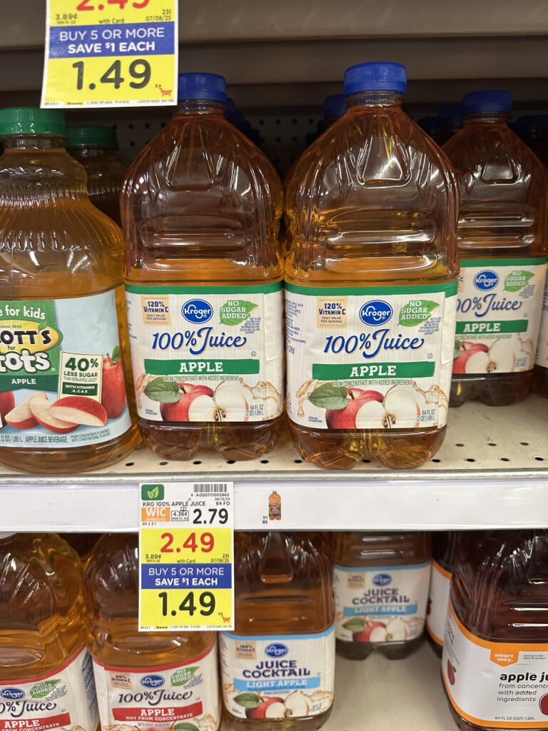 kroger apple juice shelf image (1)