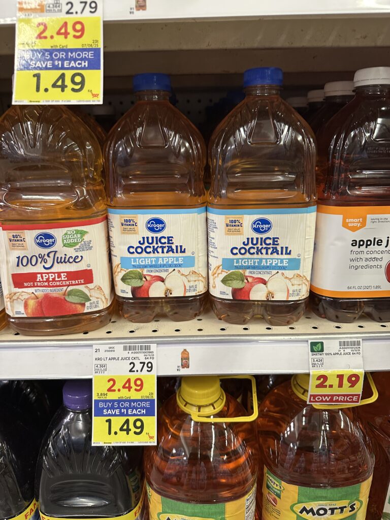 kroger apple juice shelf image (1)