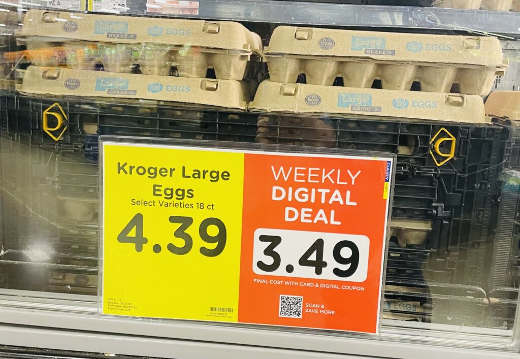 kroger eggs shelf image