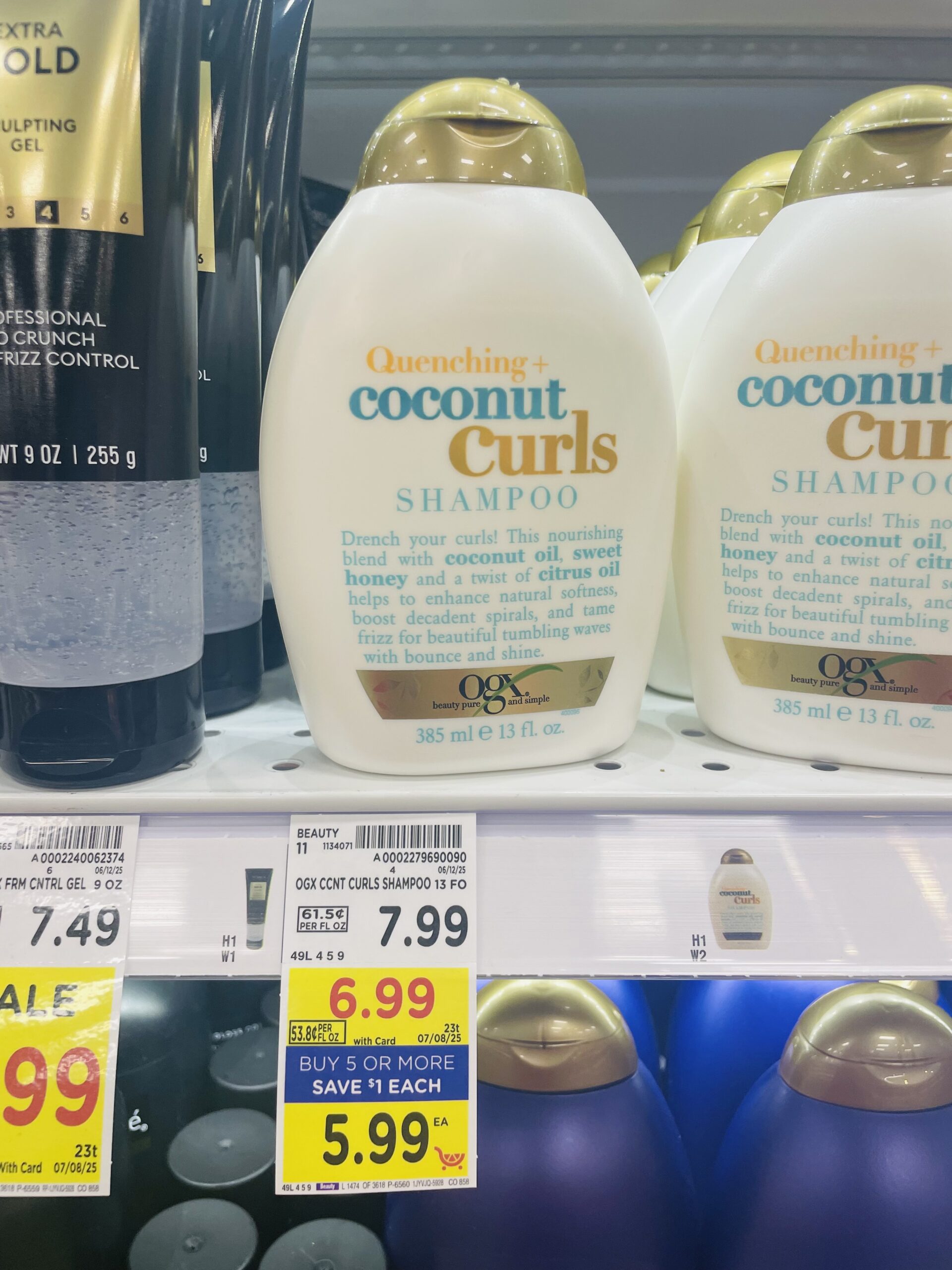 ogx shampoo and conditioner kroger shelf image (1)