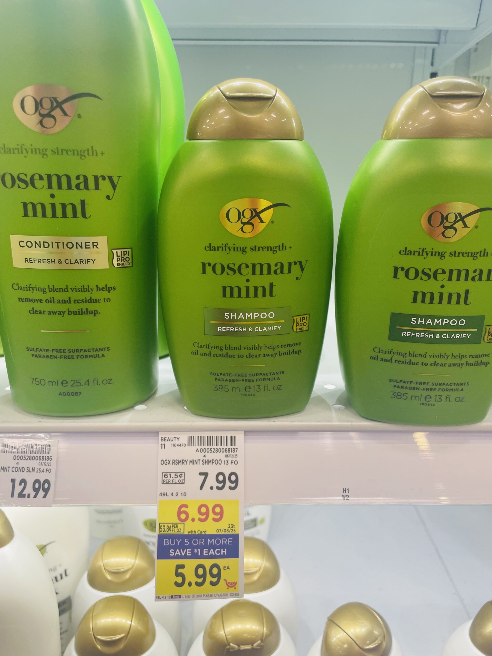 ogx shampoo and conditioner kroger shelf image (1)