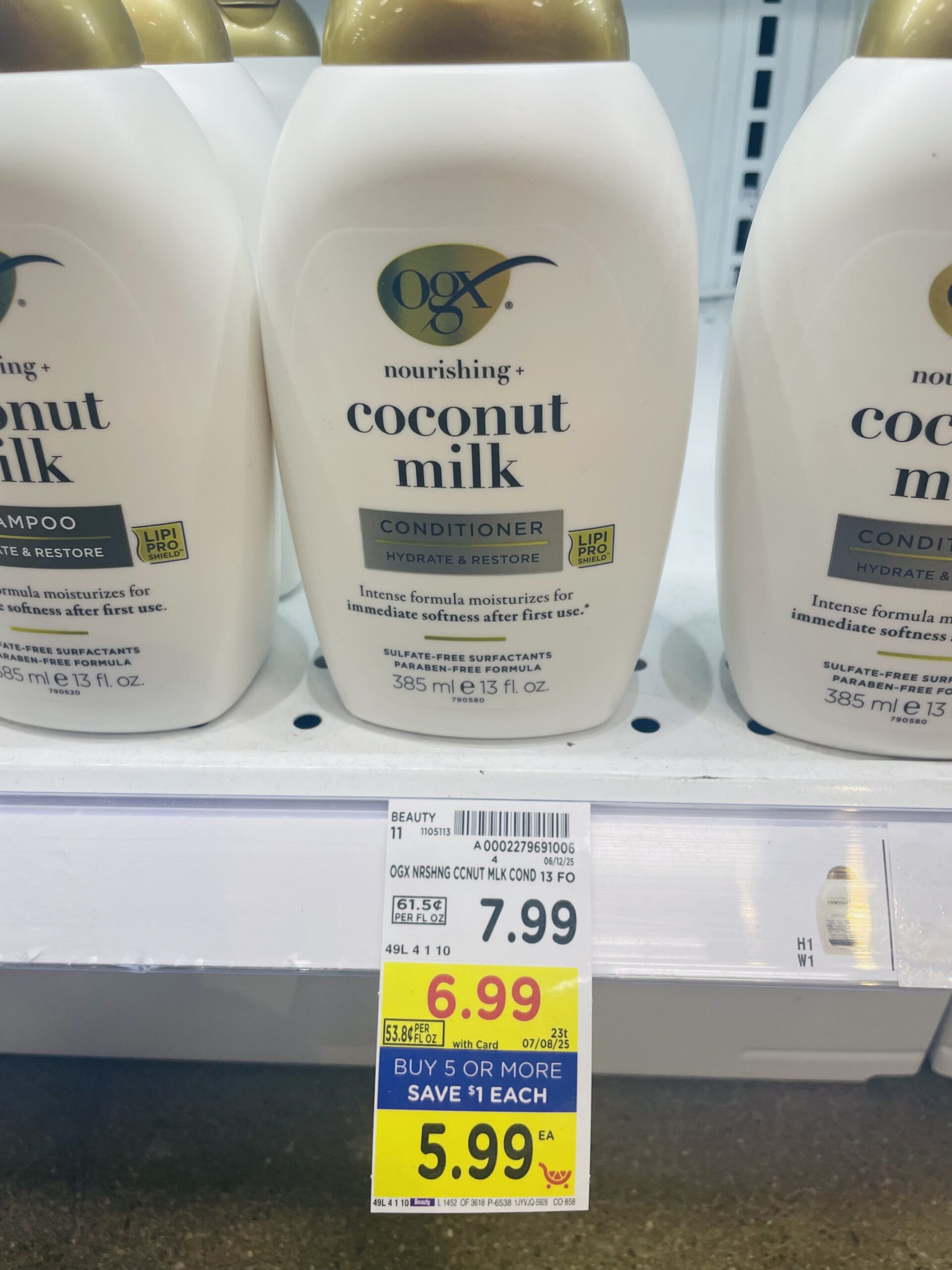 ogx shampoo and conditioner kroger shelf image (1)