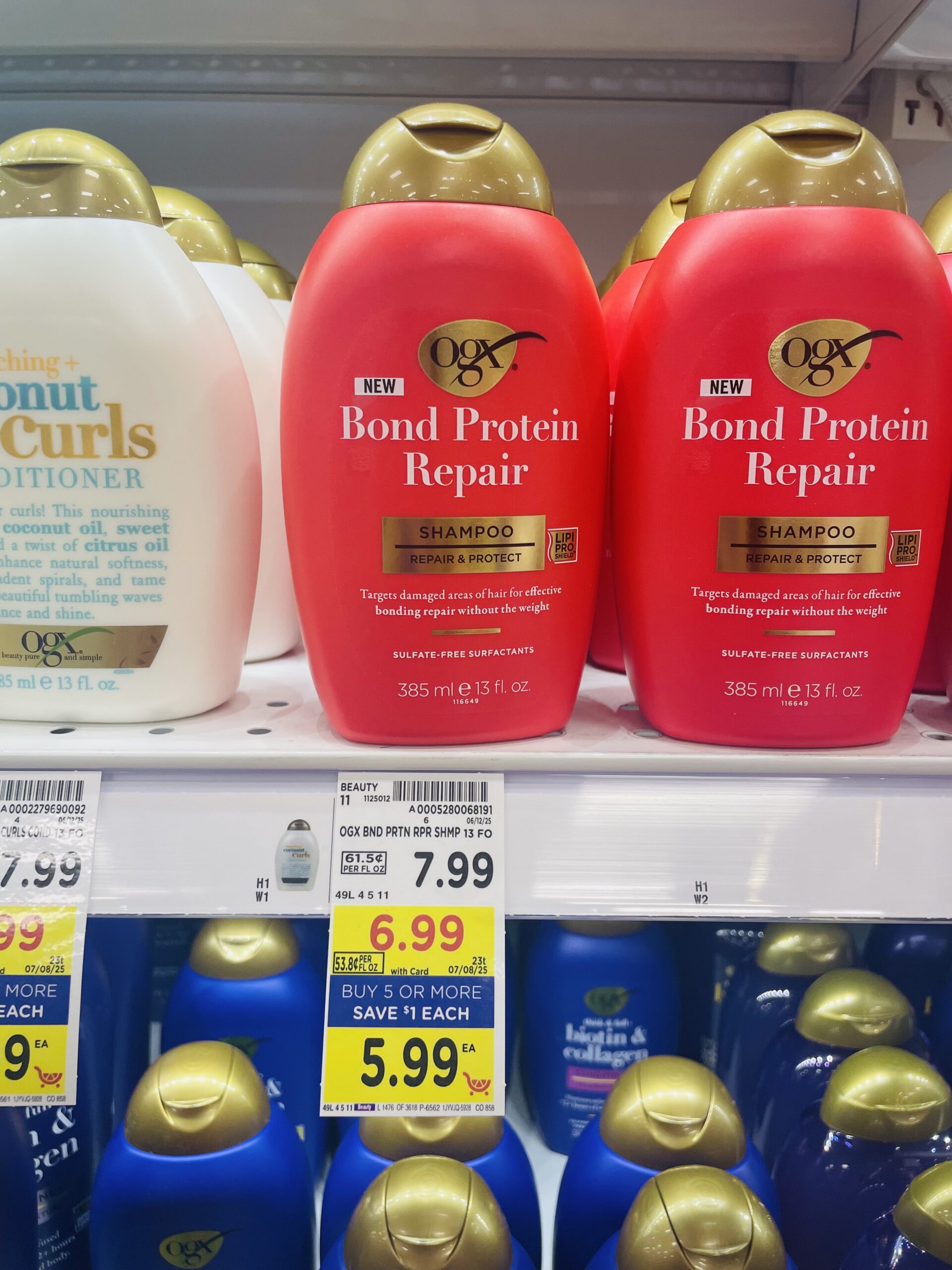 ogx shampoo and conditioner kroger shelf image (1)