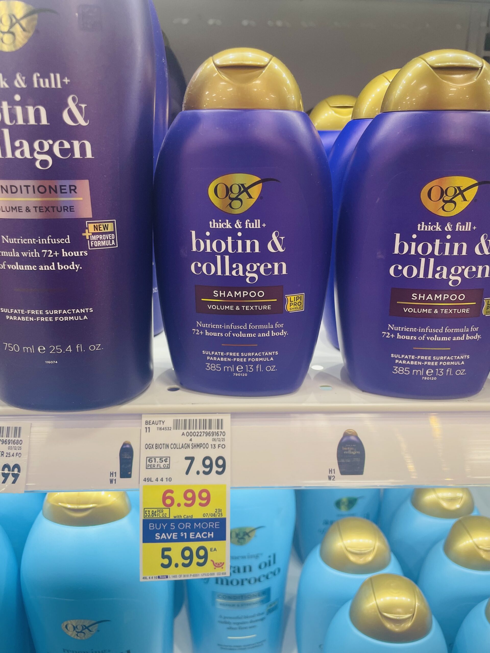 ogx shampoo and conditioner kroger shelf image (1)