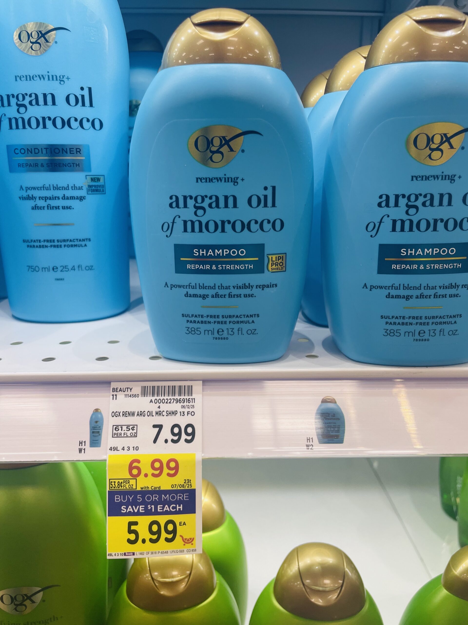 ogx shampoo and conditioner kroger shelf image (1)