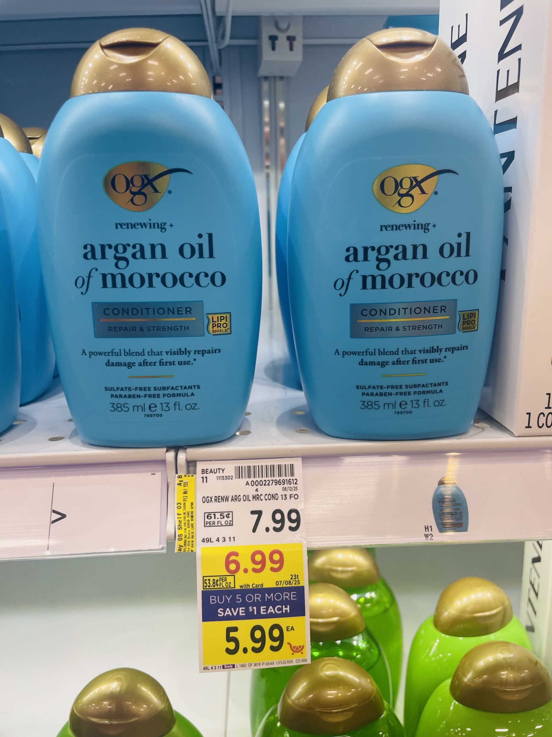 ogx shampoo and conditioner kroger shelf image (1)