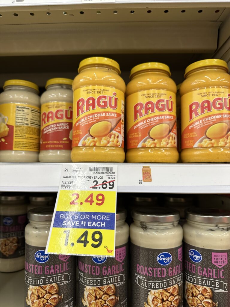 ragu pasta sauce kroger shelf image (5)