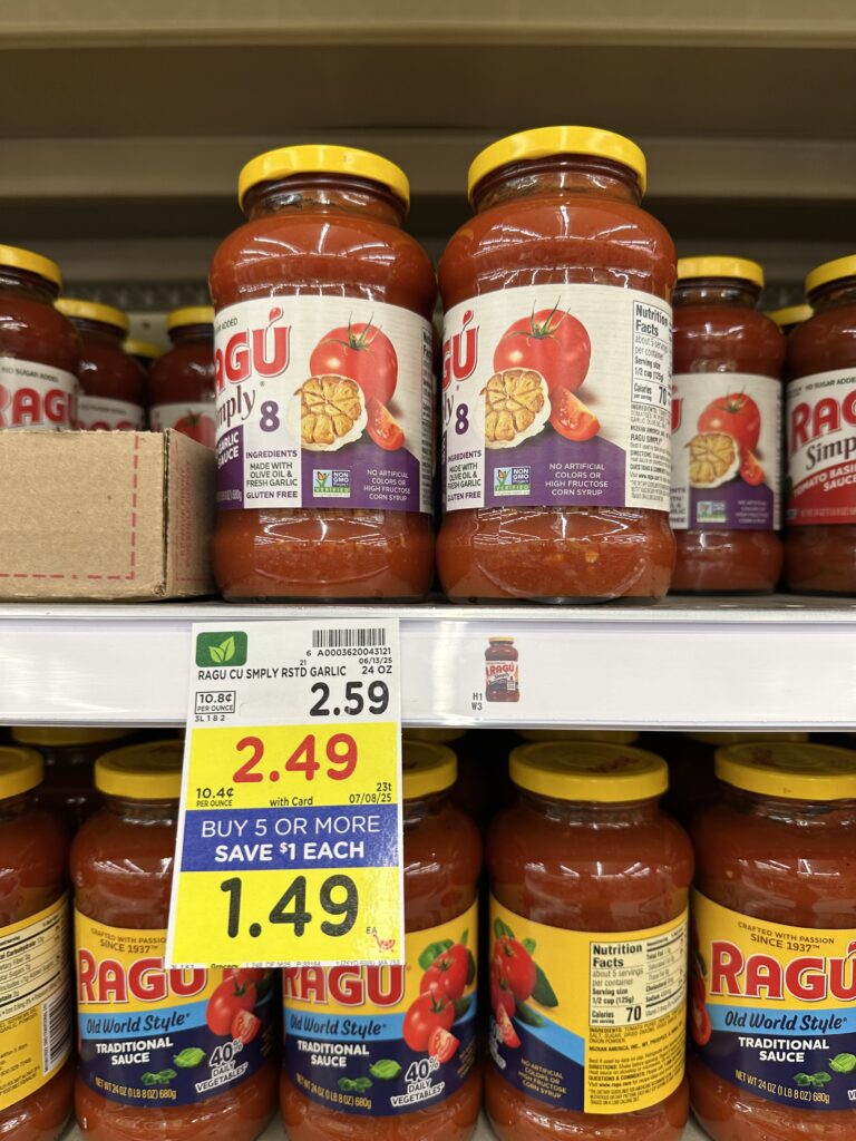 ragu pasta sauce kroger shelf image (5)