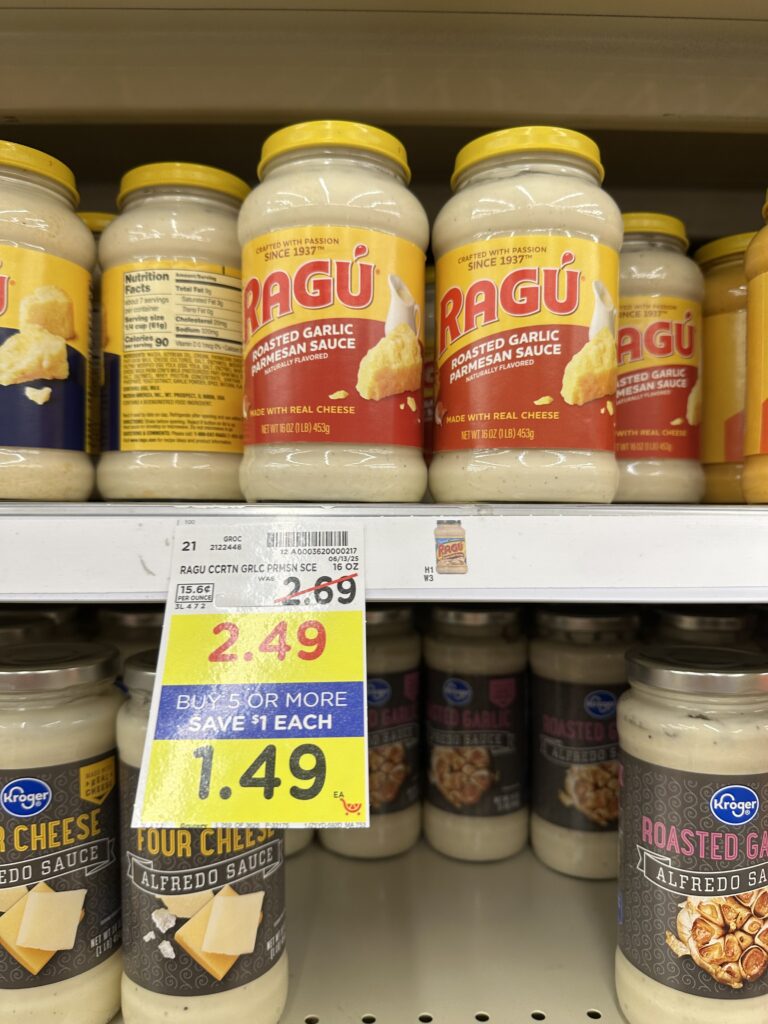ragu pasta sauce kroger shelf image (5)