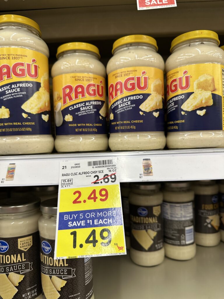 ragu pasta sauce kroger shelf image (5)