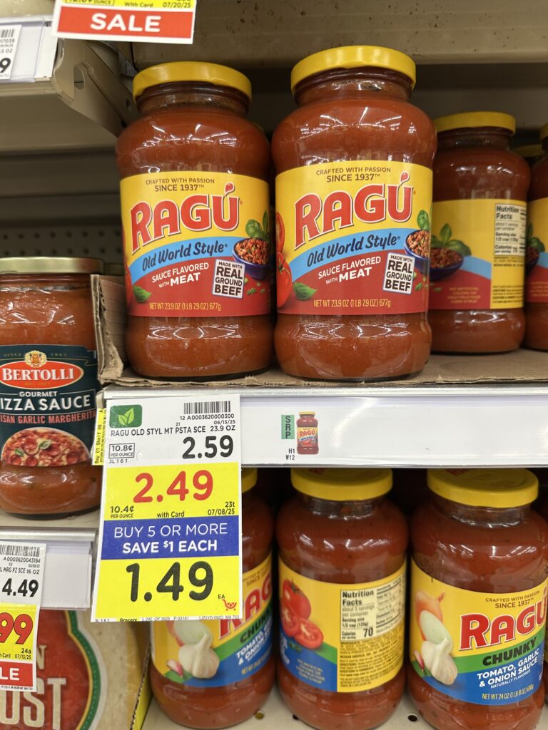 ragu pasta sauce kroger shelf image (5)