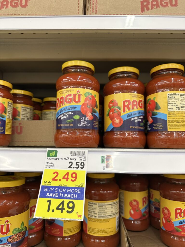 ragu pasta sauce kroger shelf image (5)
