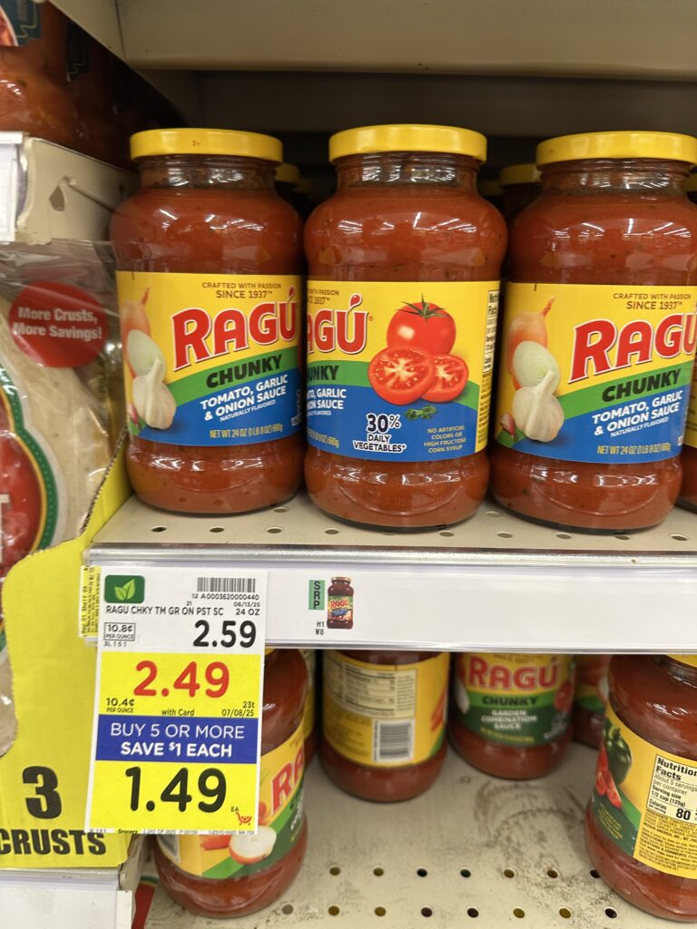ragu pasta sauce kroger shelf image (5)