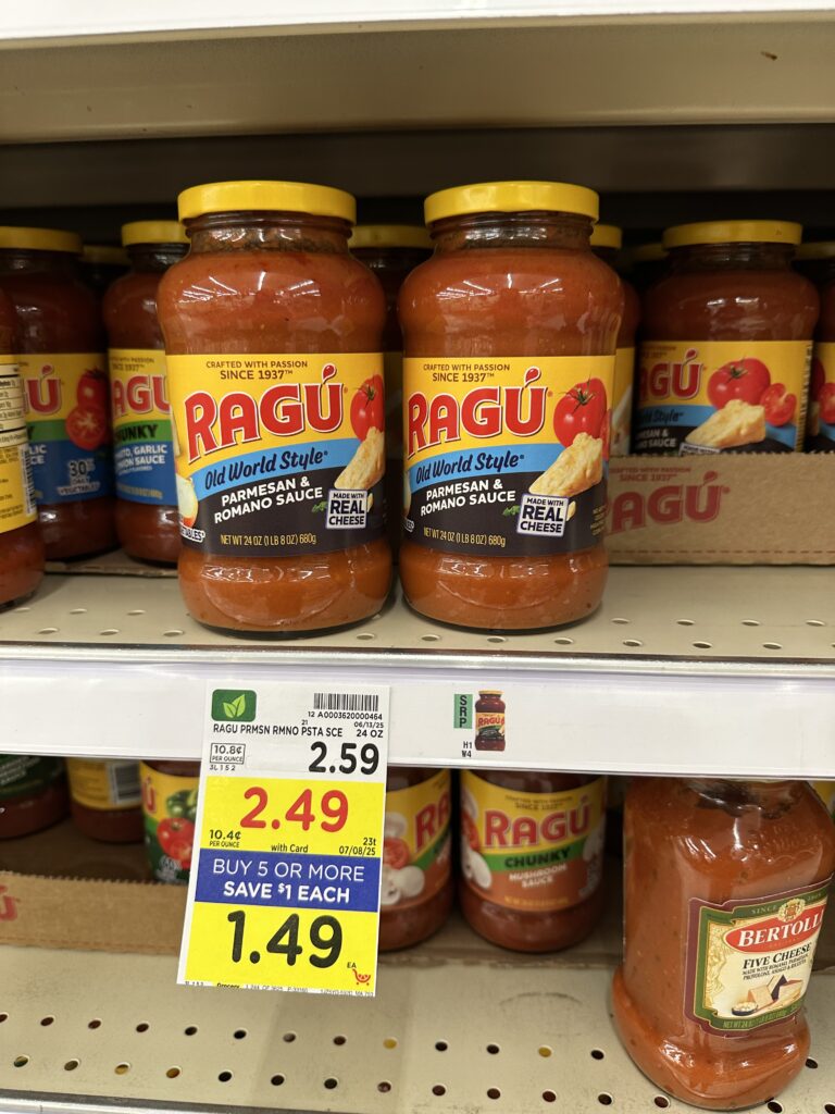 ragu pasta sauce kroger shelf image (5)