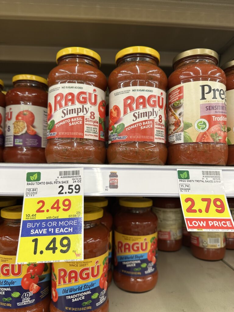 ragu pasta sauce kroger shelf image (5)