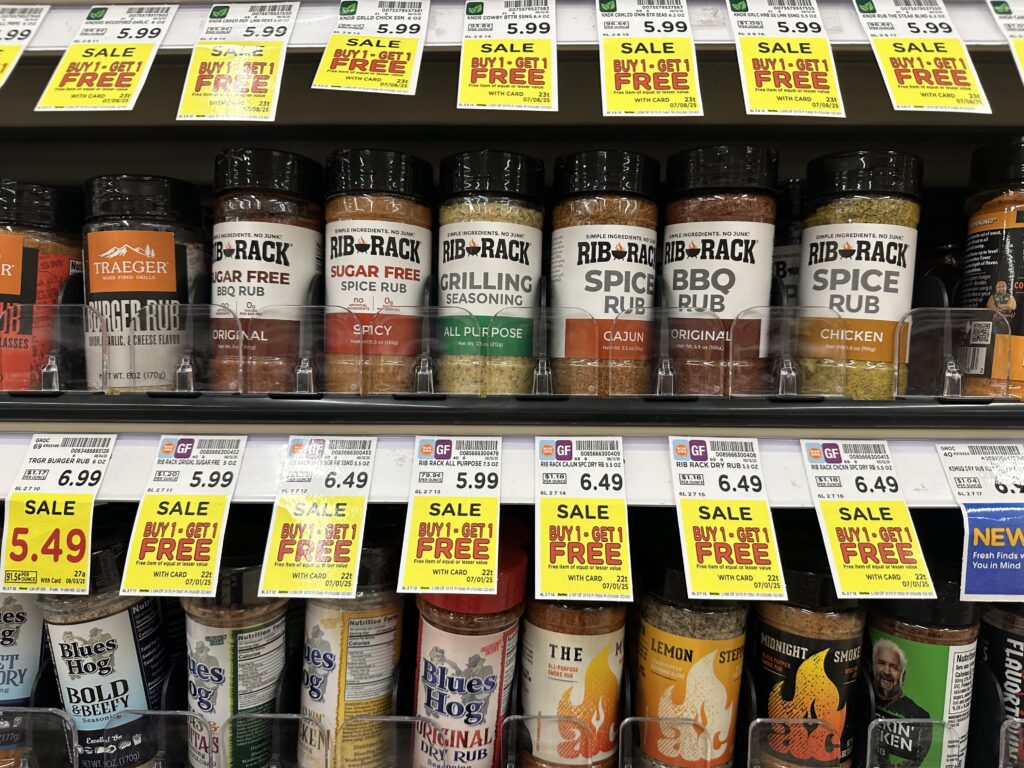 rib rack rub kroger shelf image