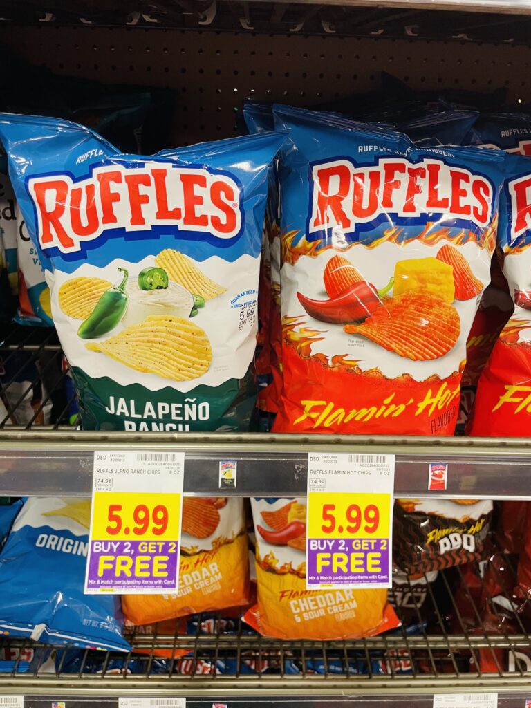 ruffles, cheetos and doritos kroger shelf image (1)
