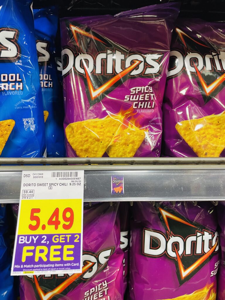 ruffles, cheetos and doritos kroger shelf image (1)