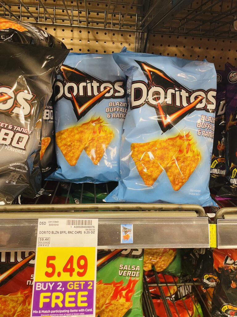 ruffles, cheetos and doritos kroger shelf image (1)