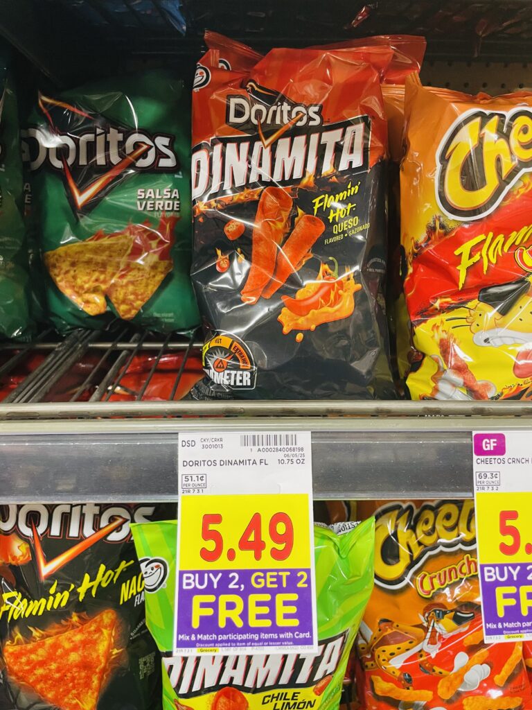 ruffles, cheetos and doritos kroger shelf image (1)