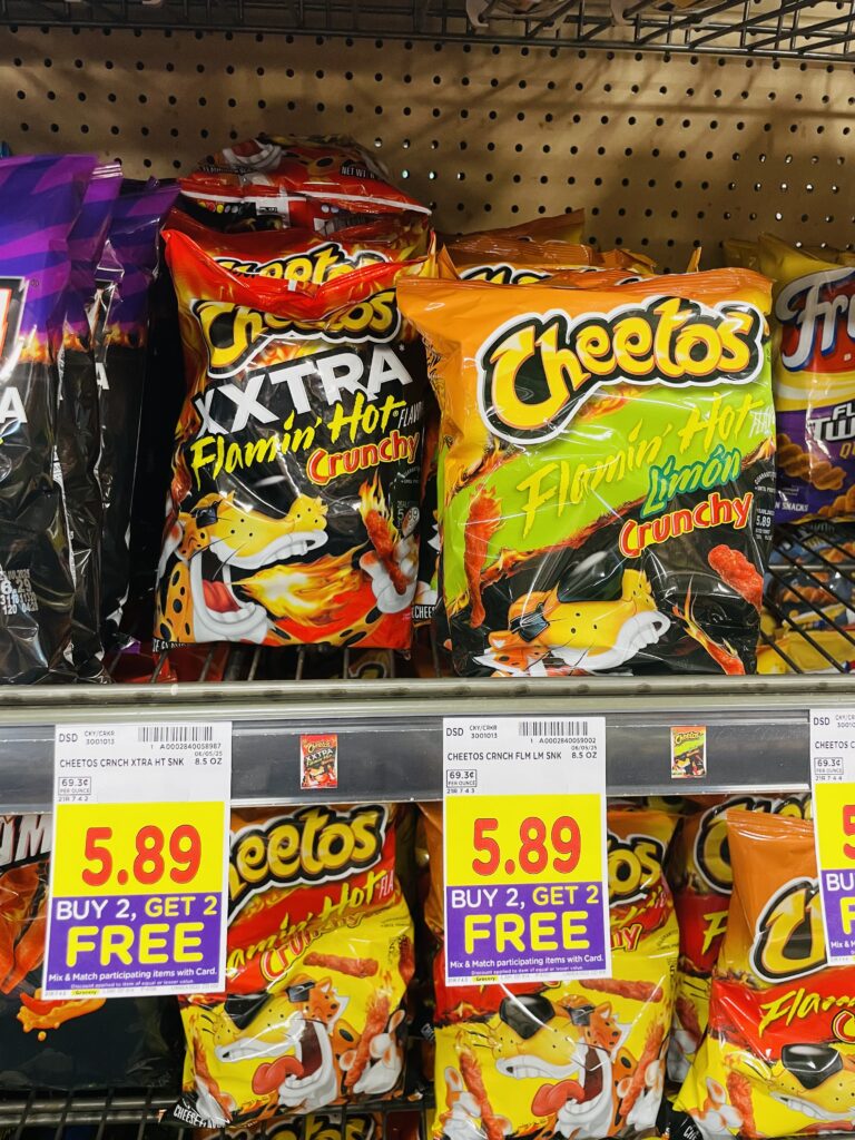 ruffles, cheetos and doritos kroger shelf image (1)