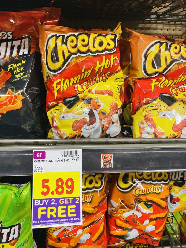 ruffles, cheetos and doritos kroger shelf image (1)