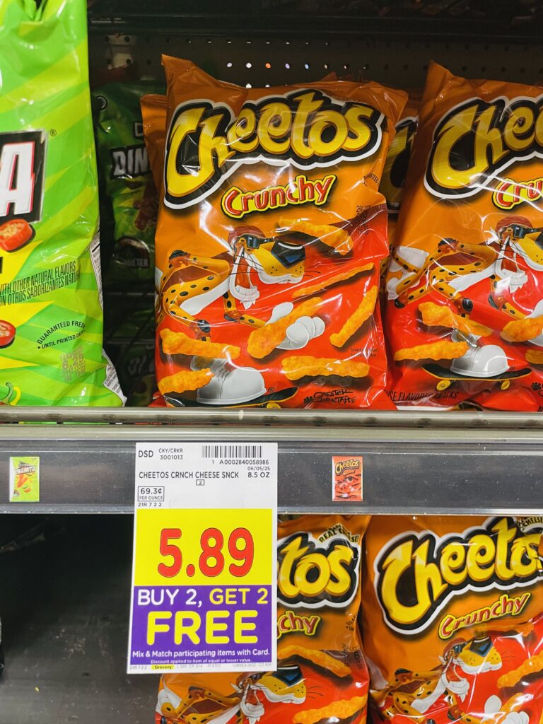 ruffles, cheetos and doritos kroger shelf image (1)