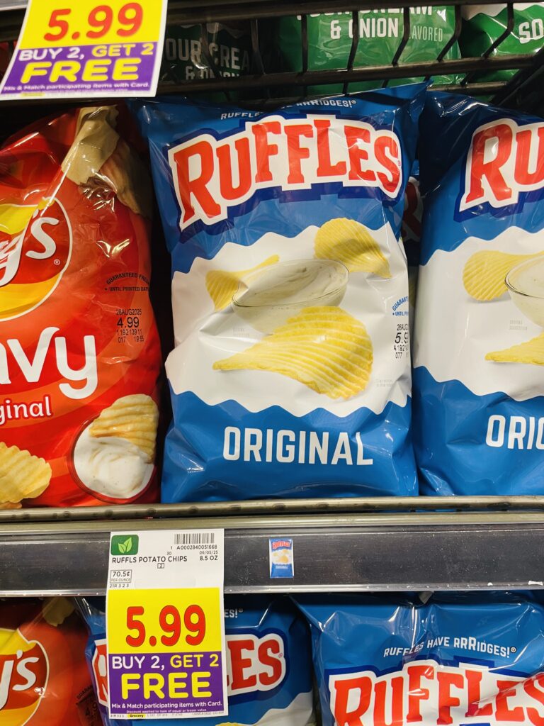 ruffles, cheetos and doritos kroger shelf image (1)